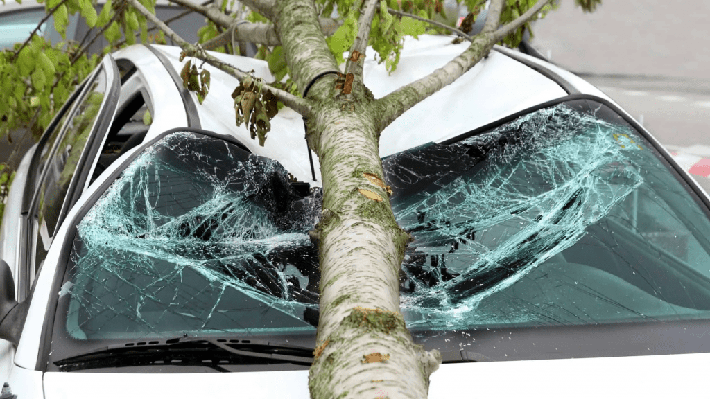 Stormschade aan auto in het buitenland, wat nu?