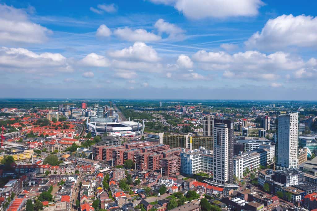 Uitzicht over het philips stadion in Eindhoven