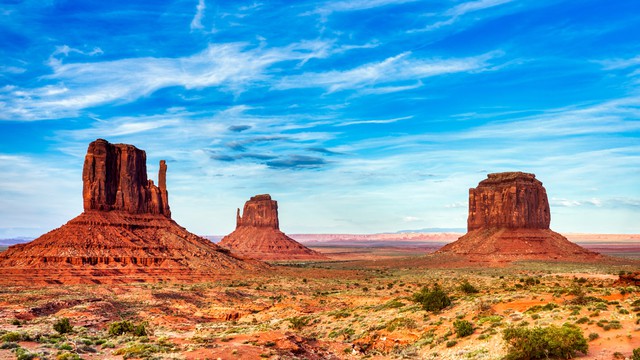 The weather in October in Monument Valley