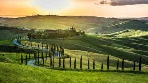 Het klimaat van Toscane, Italië