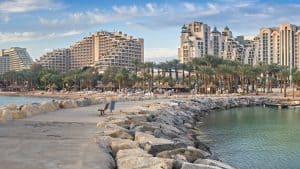 Het weer in Eilat, Israël in januari 2018