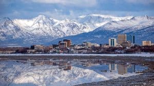 Het weer in Anchorage, Alaska in februari 2026