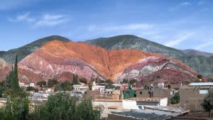 Het klimaat van Purmamarca, Argentinië